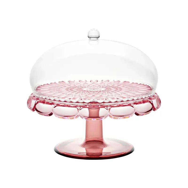 Guzzini Vanity Flamingo Pink Cake Stand With Dome – Italian Design 1