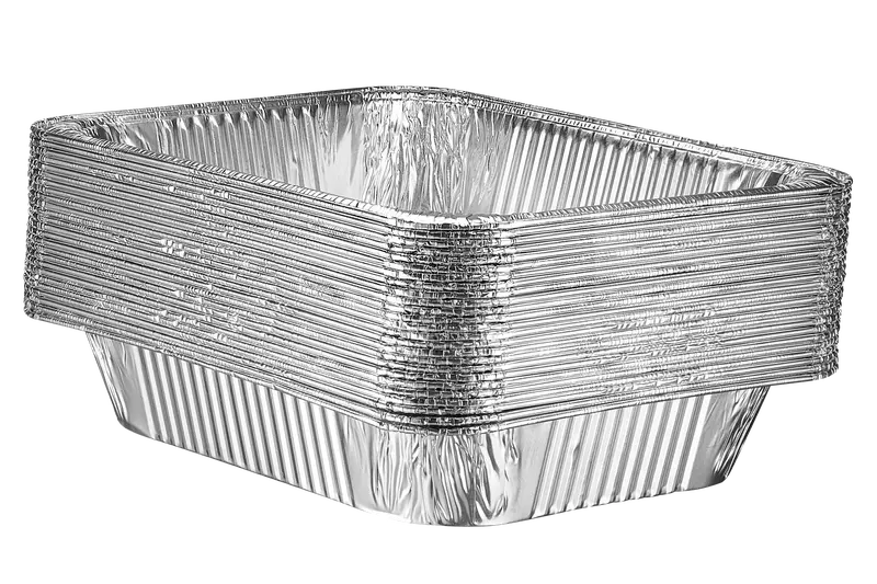 Half-Size Deep Aluminum Foil Steam Table Pans – No Lids (180 Count) 1