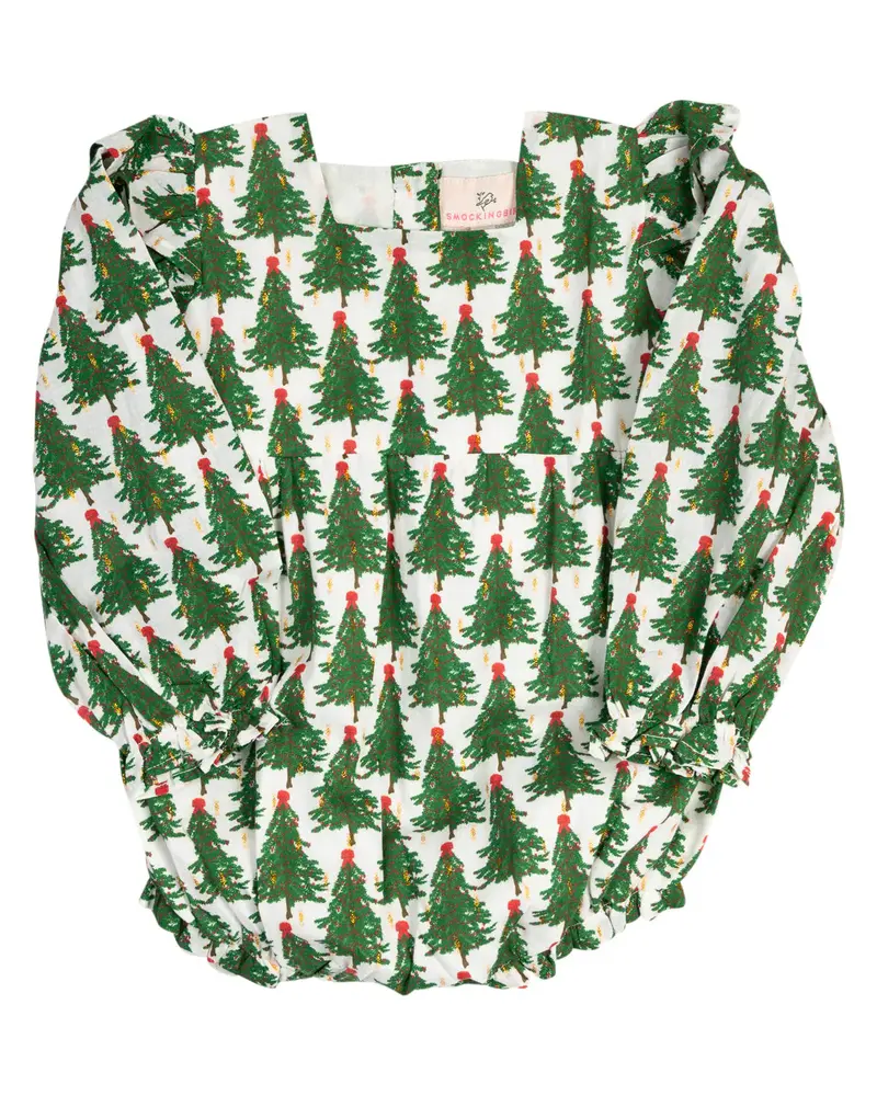 Holiday-Themed Christmas Tree Bubble Romper 1