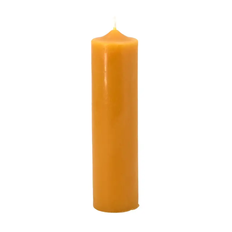 Honey Candles 6-Inch Beeswax Column Candle – Hand-Poured, Dripless Table Centerpiece 1