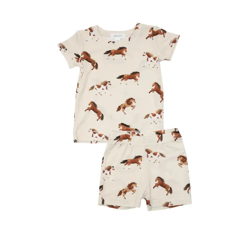 Horse-Themed Loungewear Short Set 1