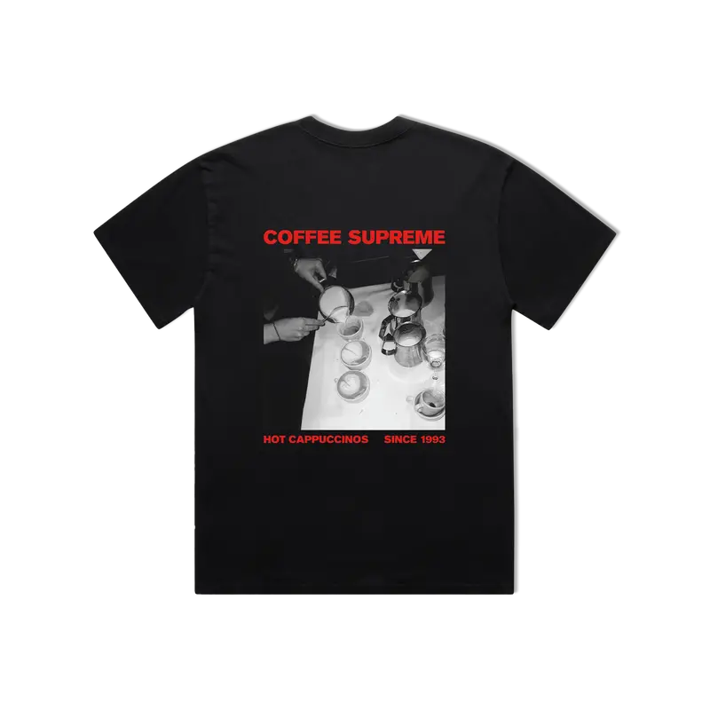 Hot Cappuccinos Graphic T-Shirt – Bold Café-Inspired Apparel 1