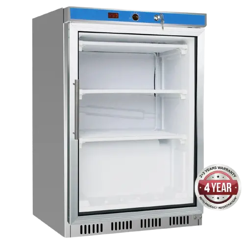 Hr200G Stainless Steel Bar-Style Glass-Door Display Fridge 1