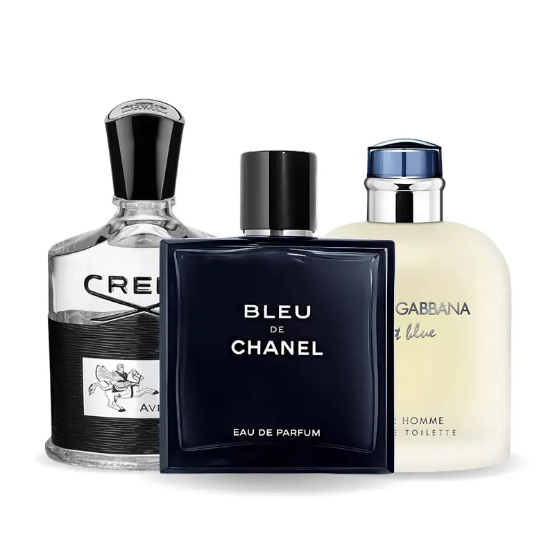 Iconic Masculine Trio: Bleu De Chanel, Creed Aventus & Dolce & Gabbana Light Blue (100Ml) 1