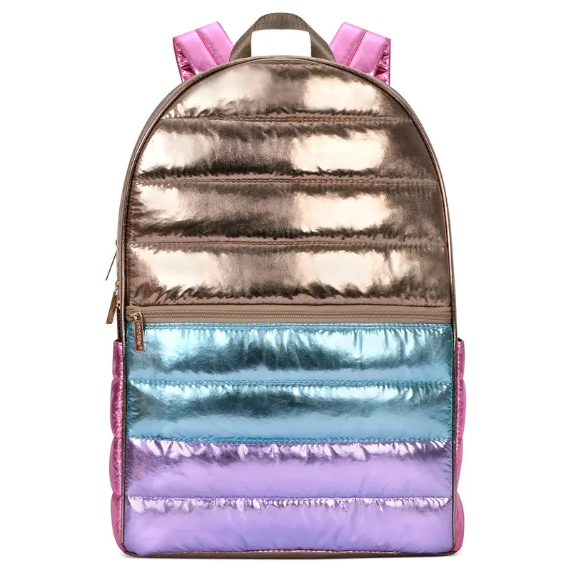 Icy Color-Blocked Puffer Backpack For Kids 1