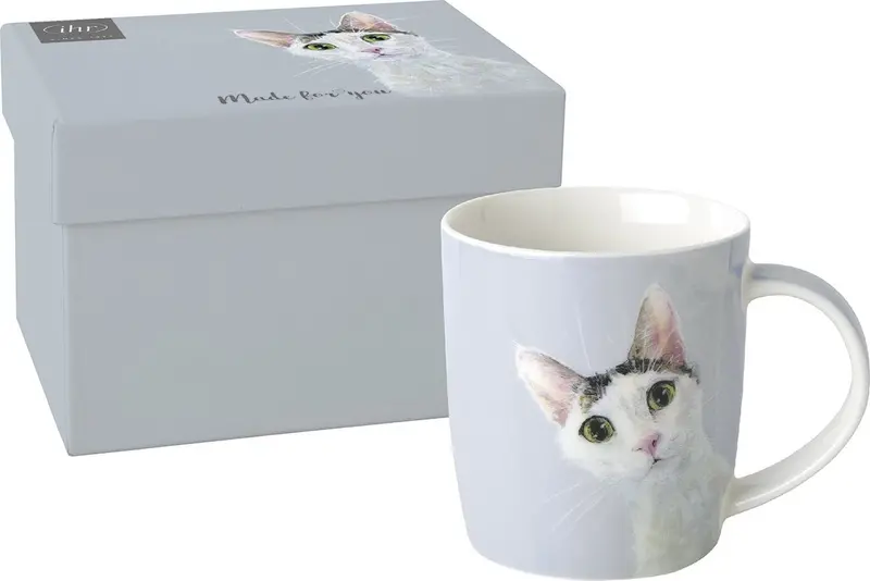 Ihr Blue Pom Porcelain Mug – Ceramic Coffee Cup 1