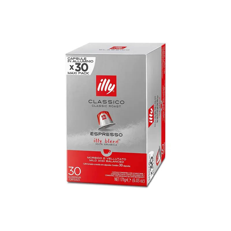 Illy Classico Capsules For Nespresso – Balanced, Smooth Espresso (30-Pack) 1