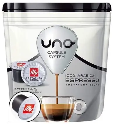 Illy Illy Uno System Nero Coffee Capsules For Illy Uno Machines (16-Pack) 1