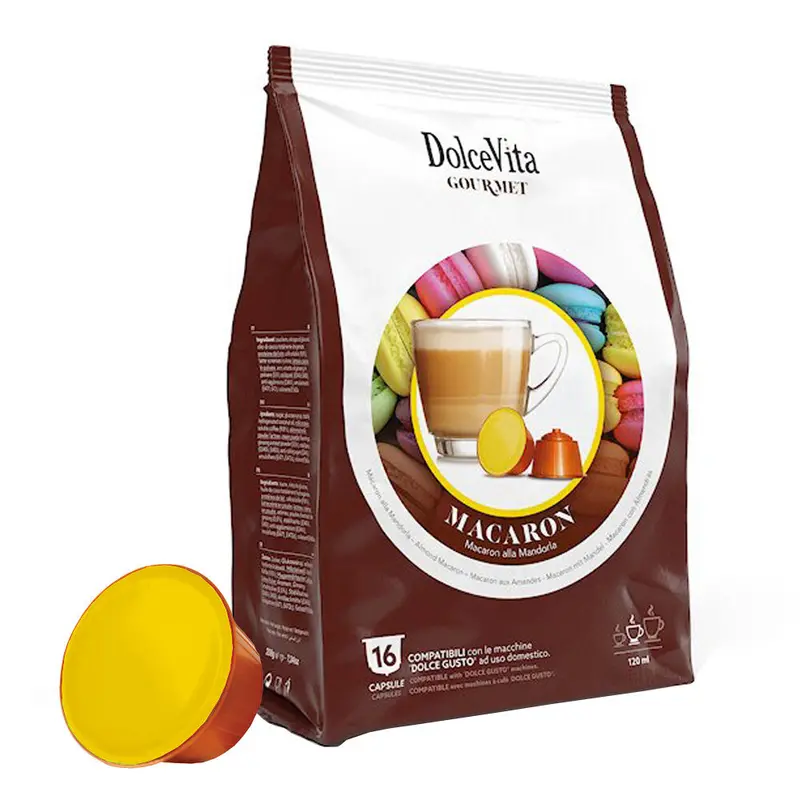 Italfoods Dolce Gusto Almond Macaron Flavored Soluble Pods – 16-Count 1