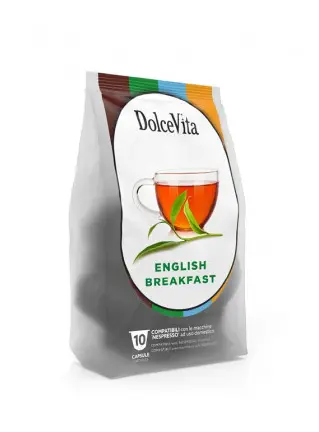 Italfoods Nespresso-Compatible English Breakfast Loose-Leaf Tea – 10 Sachets 1