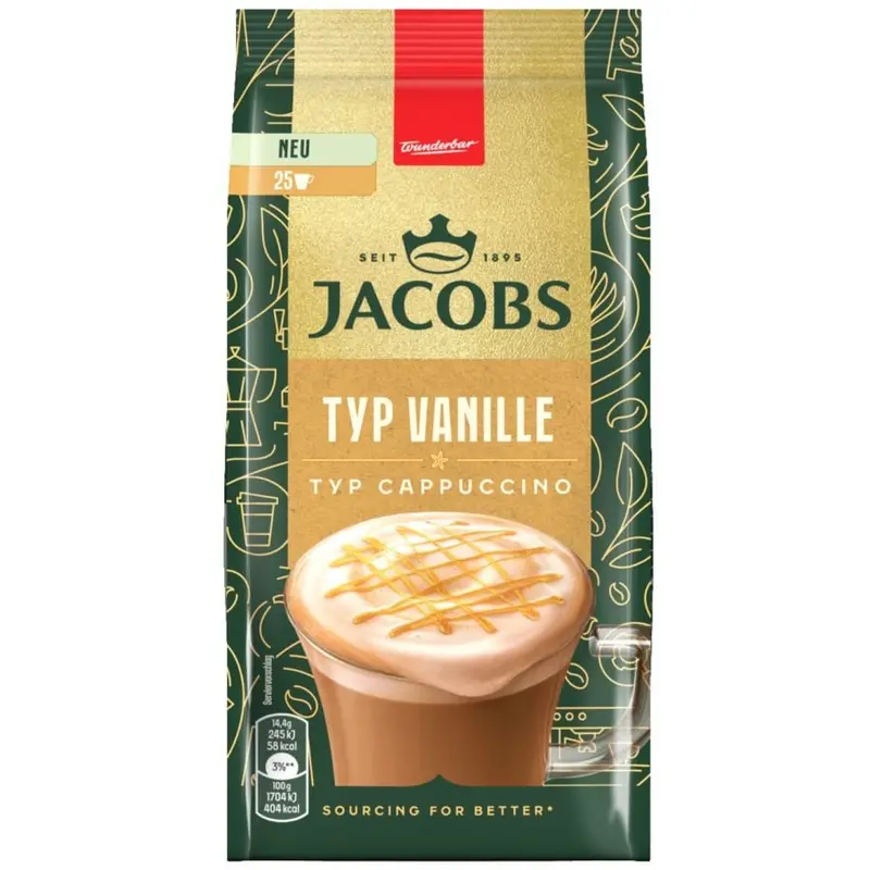 Jacobs Cappuccino Vanilla Instant Coffee – 360 G Jar 1