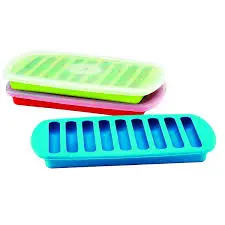 Joie Ice Pop Mold With Lid – 9-Compartment Freezer Tray (Red/Green/Blue) 1