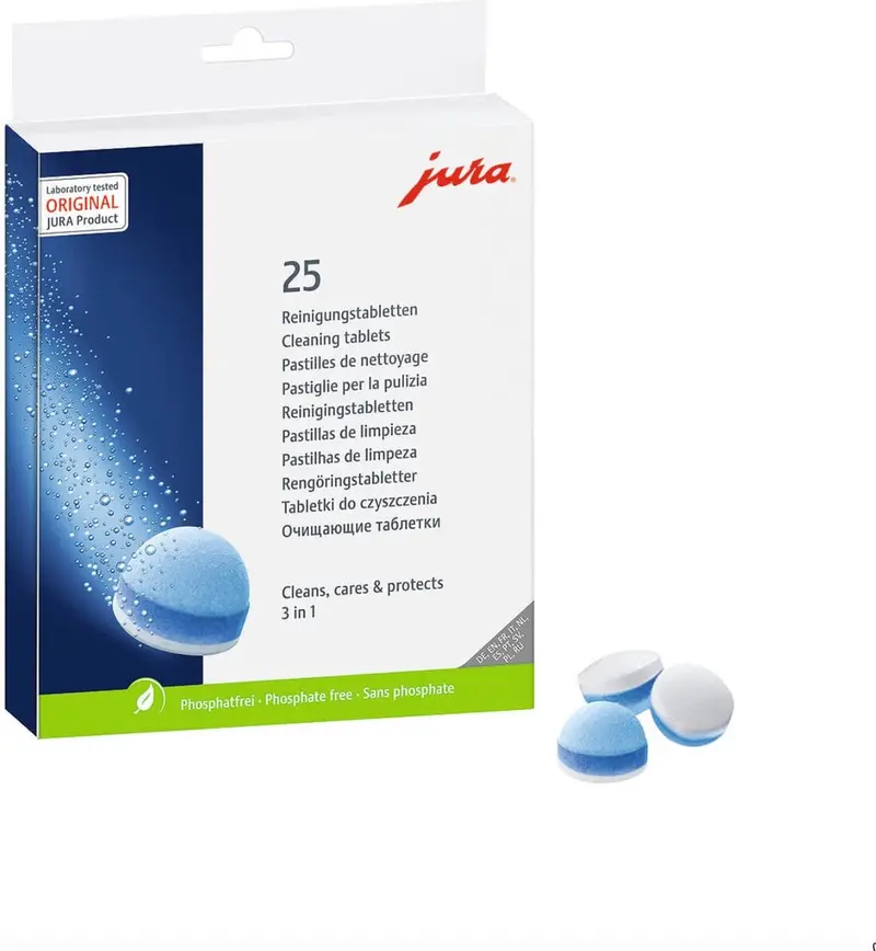 Jura 3-Phase Cleaning Tablets For Coffee Machines – Pack Of 25 1