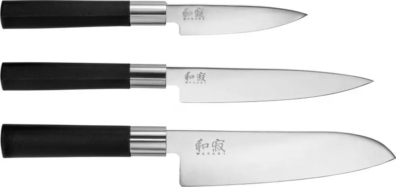 Kai Wasabi 67S-310 3-Piece Knife Set With Santoku – Japanese Forged Steel 1