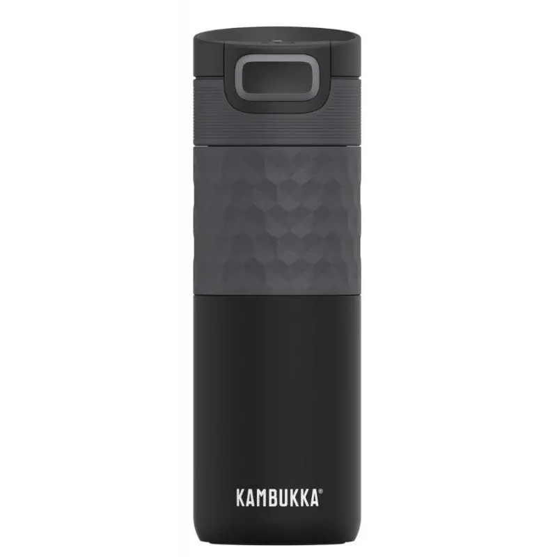 Kambukka Etna Grip Stainless Steel Tumbler – 500 Ml, Black Steel Finish 1