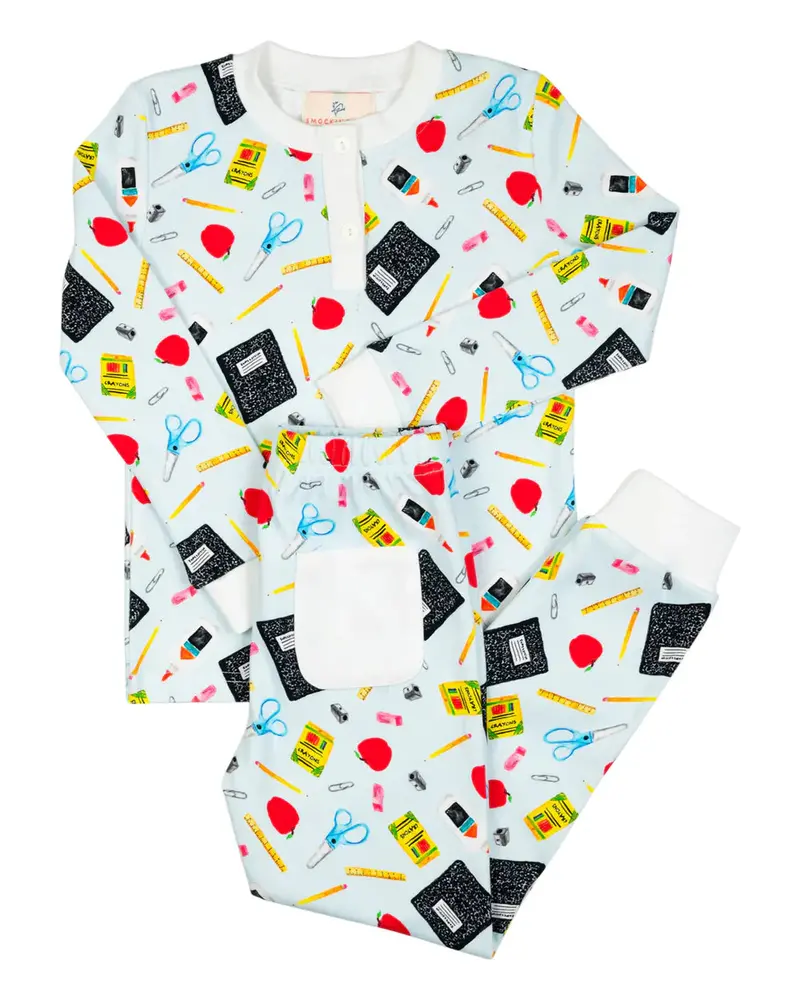 Kids' Matching Pajama Set For School Days 1