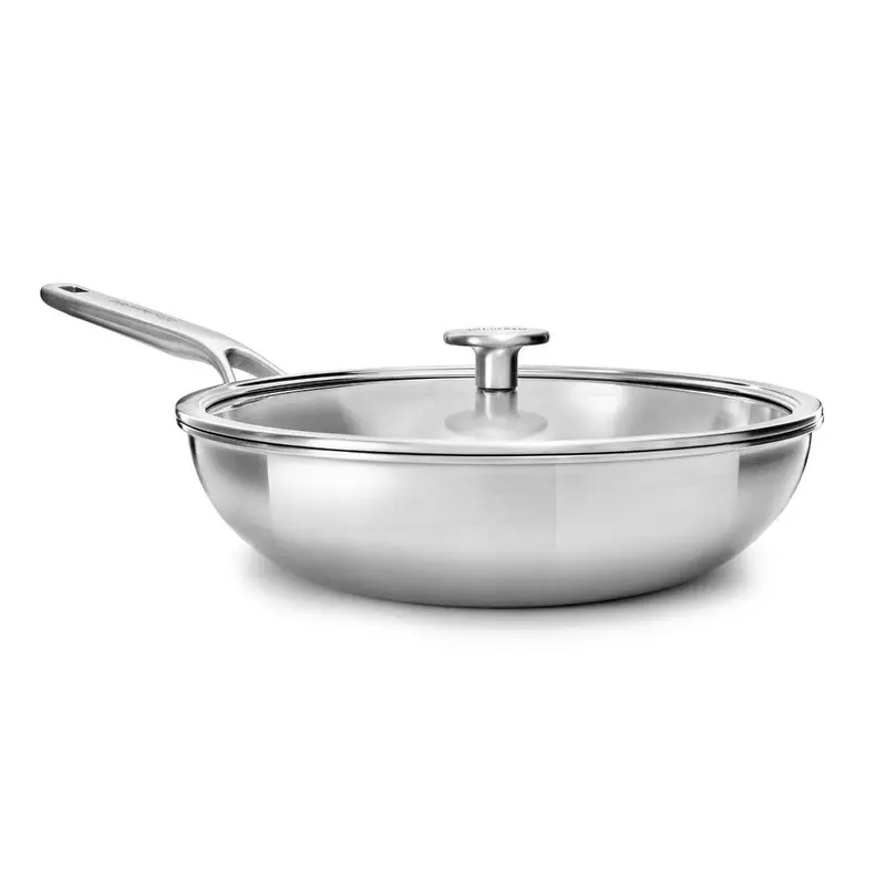 Kitchenaid Multi-Ply Stainless Steel 28 Cm Wok With Lid (3.5 L) 1