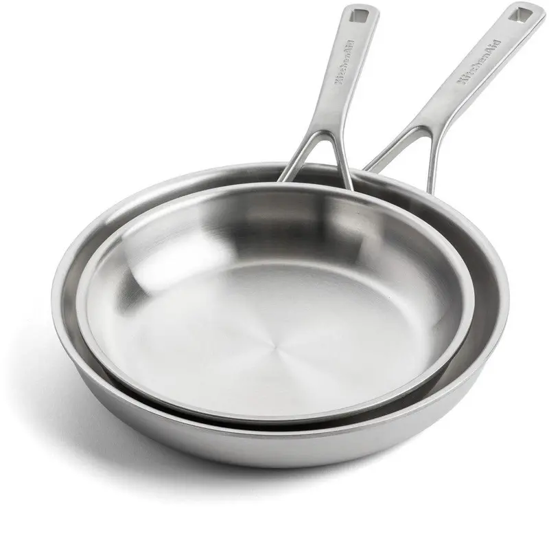 Kitchenaid Multi-Ply Stainless Steel Skillet Set – 20 Cm & 28 Cm 1