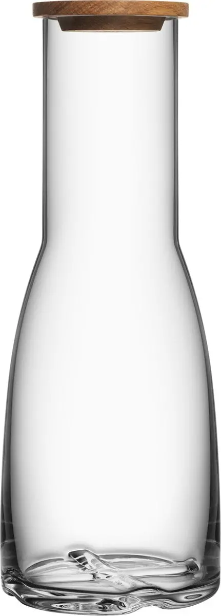 Kosta Boda Karaf With Wooden Lid – Transparent Glass Carafe 1