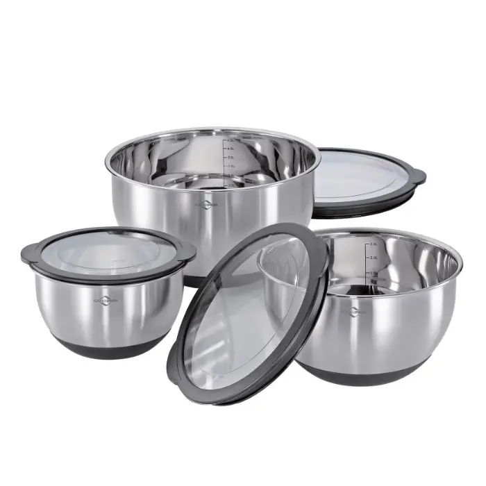 Kuchenprofi Deluxe 3-Piece Nesting Mixing Bowl Set With Lids 1