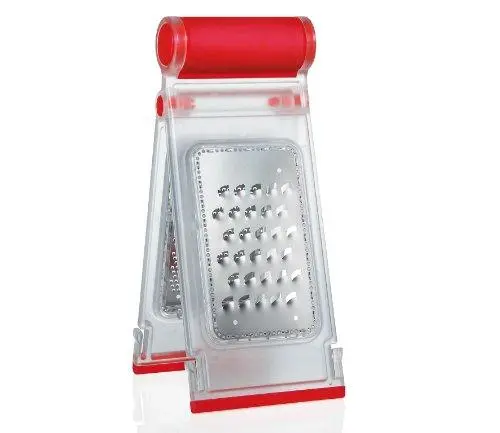 Küchenprofi Dual-Blade Stainless Steel Grater – Red Handle 1