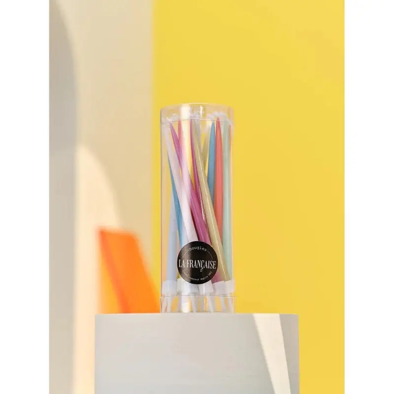 La Française Multicolor Birthday Candles – 4-Inch Set Of 20 For Celebrations 1