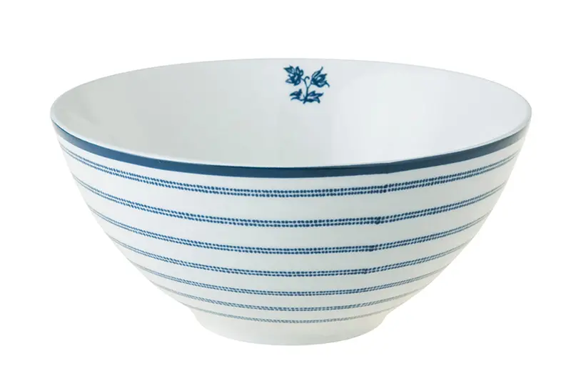 Laura Ashley Blue Candy Stripes 13 Cm Porcelain Bowls (Set Of 4) 1
