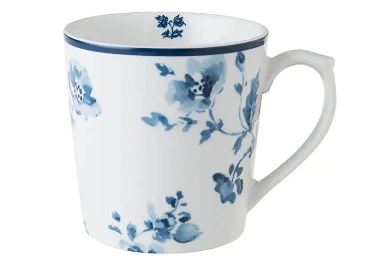 Laura Ashley China Rose Blue Porcelain Mugs (350 Ml) – Set Of 4 1