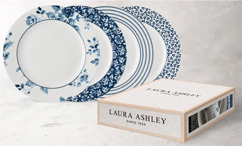 Laura Ashley Curated Porcelain Side Plate Set – Four 23Cm Round Plates 1