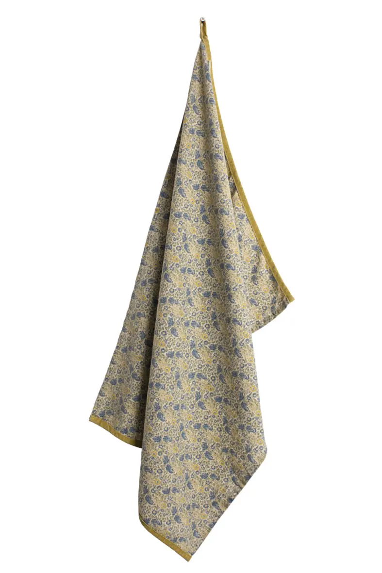 Laura Ashley Daniela Yellow Kitchen Towel Set – 4 Cotton Tea Towels (50X70 Cm) 1
