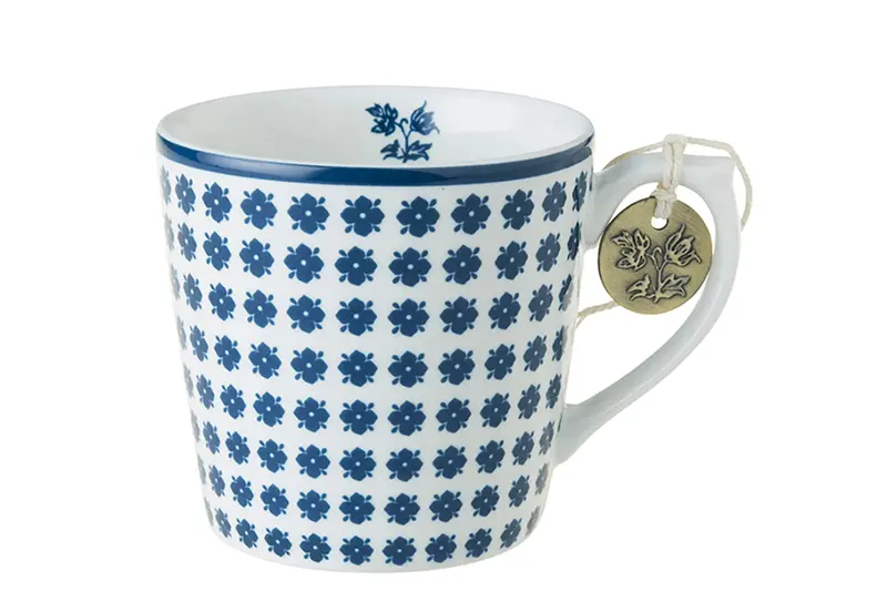 Laura Ashley Humble Daisy Blue Porcelain Mini Mugs (240 Ml) – Set Of 4 1