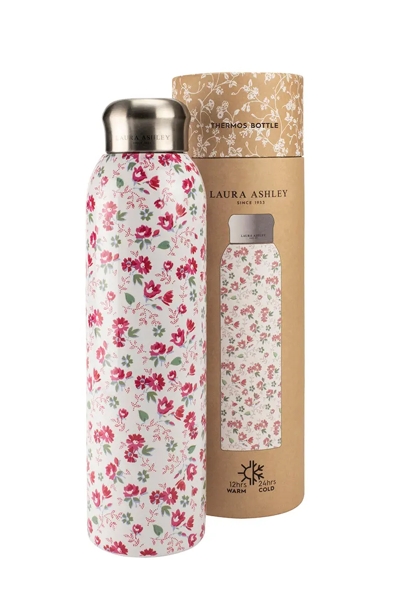 Laura Ashley Little Flower Insulated Thermos Flask – Stainless Steel Vacuum Bottle 1