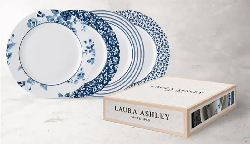 Laura Ashley Signature Porcelain Appetizer Plate Set – Four 20Cm Plates 1