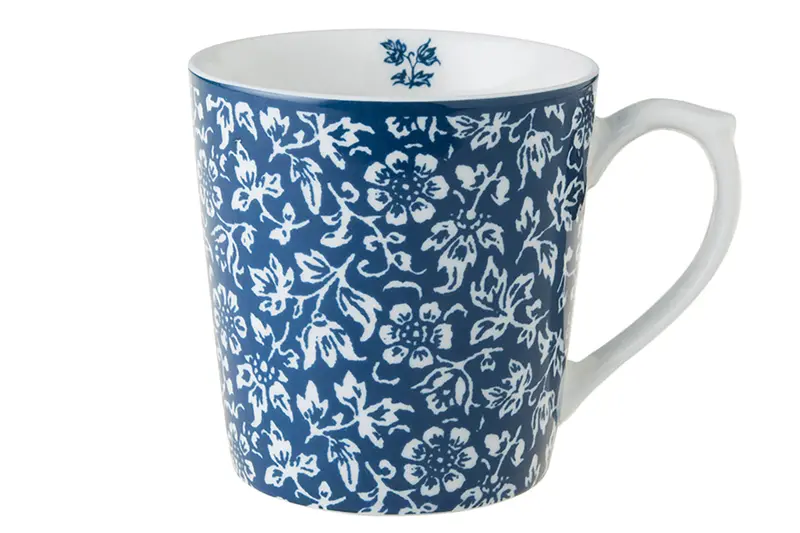 Laura Ashley Sweet Alyssum Blue Porcelain Mugs (350 Ml) – Set Of 4 1