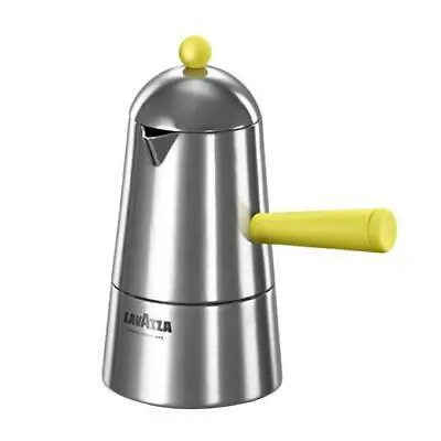 Lavazza Carmencita Pop Yellow Moka Pot – 3-Cup Stovetop Espresso Maker 1