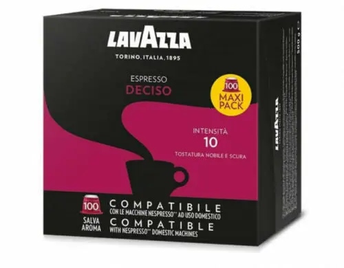 Lavazza Deciso Strong Espresso Capsules For Nespresso – Pack Of 100 1