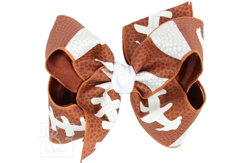 Layered Football-Inspired Hair Bows 1