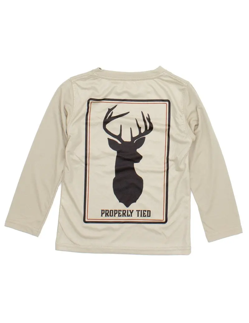 Ld Performance Long Sleeve – Deer Mount Sand Print 1