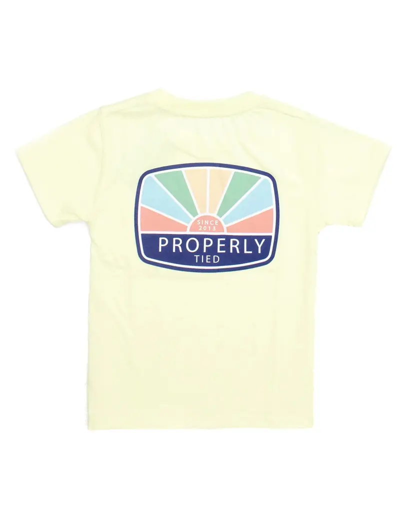Ld Sun Logo T-Shirt – Light Yellow Short Sleeve 1