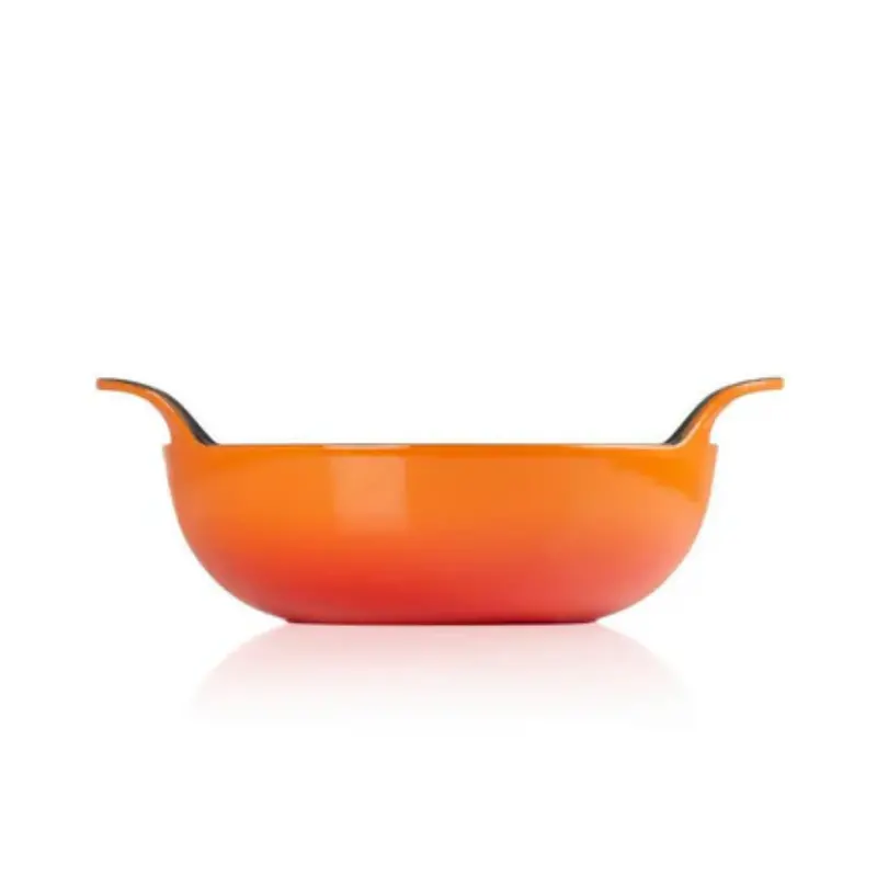 Le Creuset 24 Cm Balti-Style Cast Iron Wok – Flame Orange 1