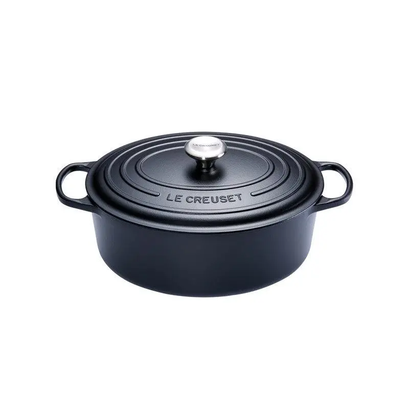 Le Creuset 27 Cm Oval Cast Iron Roaster – Matte Black, 4.1L 1