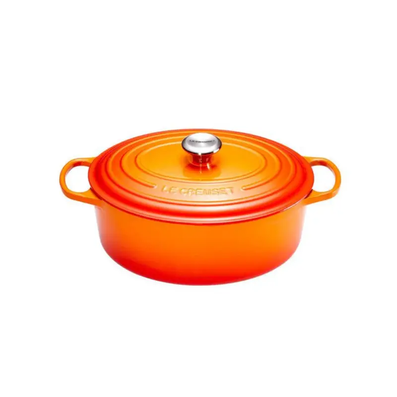 Le Creuset 29 Cm Oval Cast Iron Roasting Pan – Flame Orange, 4.7L 1