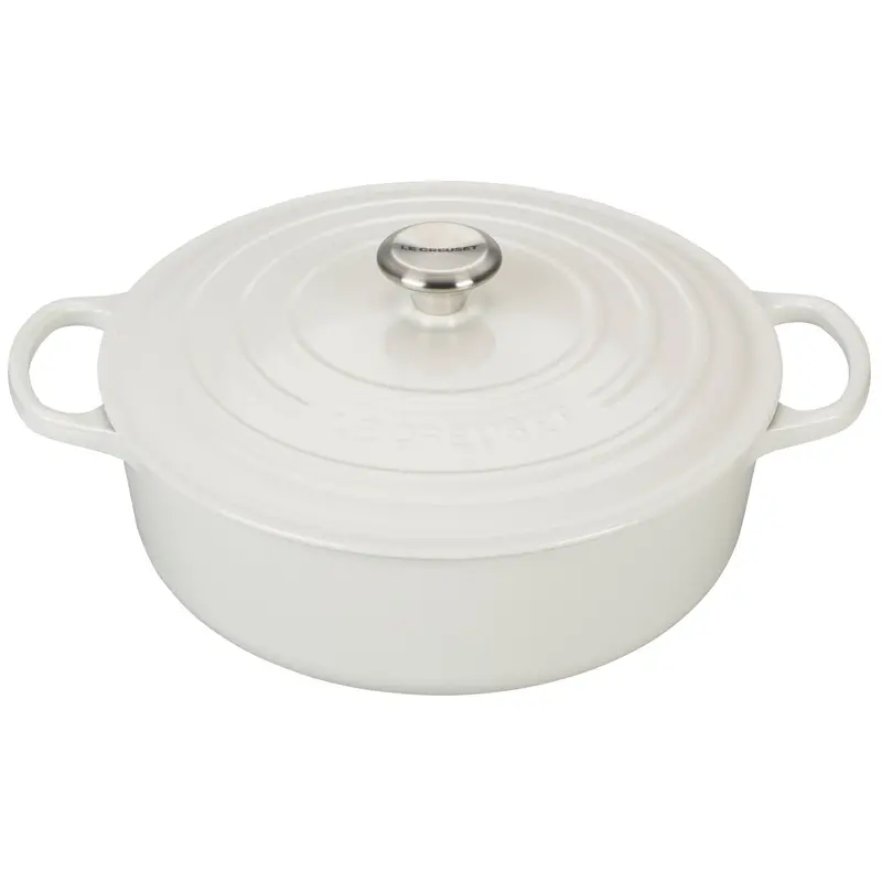 Le Creuset 30 Cm Shallow Risotto Dutch Oven – 6.2 L White Enameled Cast Iron 1