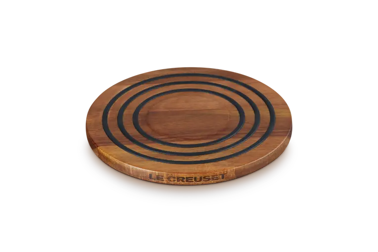 Le Creuset Acacia Wood Magnetic Coaster – 20 Cm Diameter 1