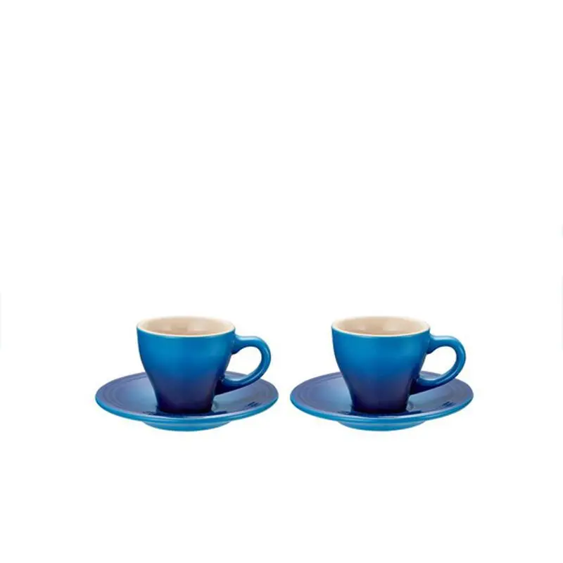 Le Creuset Blueberry Espresso Cups – Set Of 2 Ceramic Mini Mugs 1