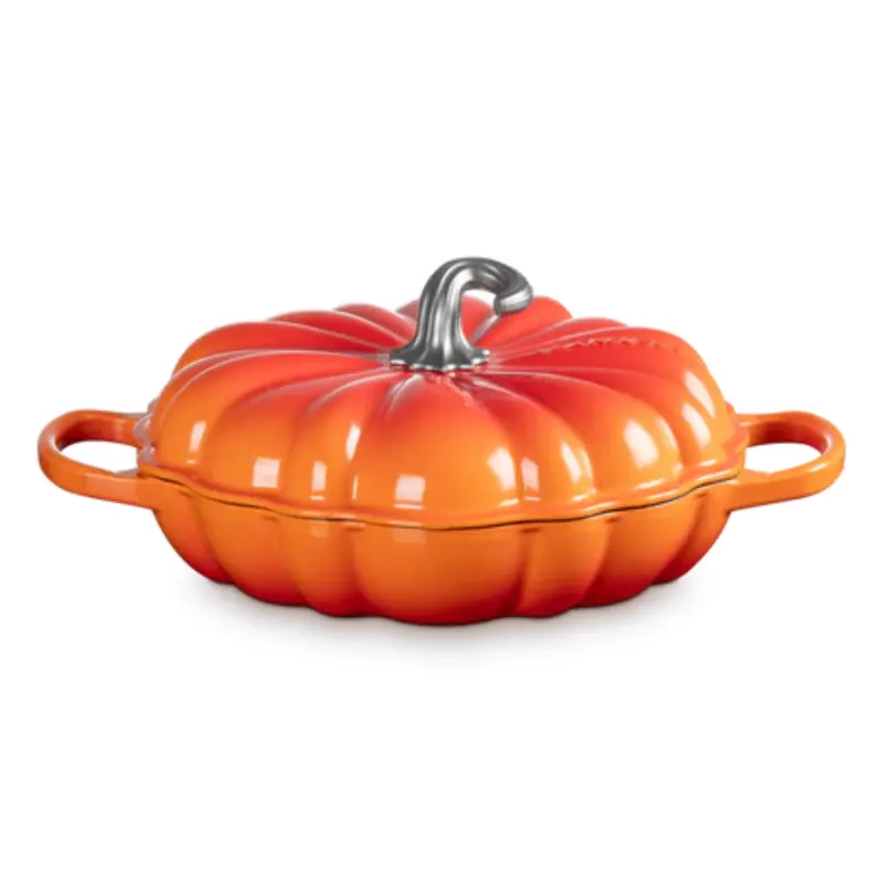Le Creuset Campagnard Pumpkin Dutch Oven – 28 Cm Signature Flame-Orange Enameled Cast Iron 1