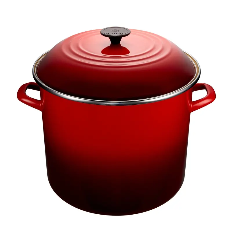 Le Creuset Cherry Red Enameled Cast Iron Stock Pot – 16-Quart (14.8L), Discontinued Model 1