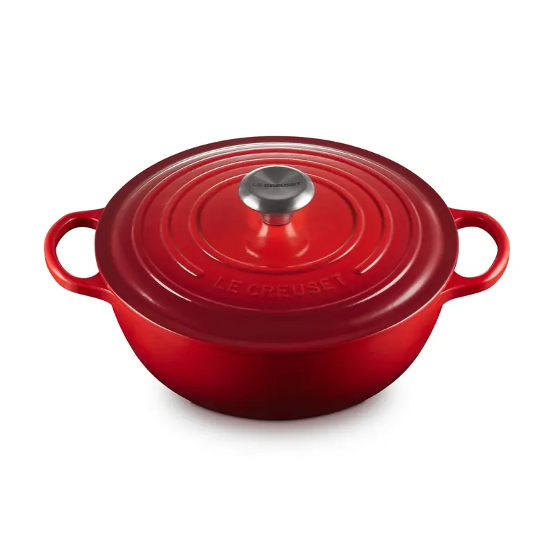 Le Creuset Cherry Red French Oven – 4.9L Enameled Cast Iron Dutch Pot (28 Cm) 1
