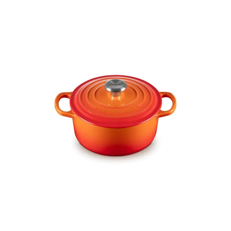 Le Creuset Flame-Colored 1.8L Dutch Oven – 18 Cm Cast Iron French Pot 1