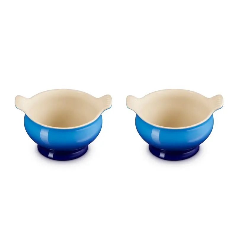 Le Creuset Heritage Soup Bowl Set (2 Pcs) – 0.6 L – Azure Stoneware 1